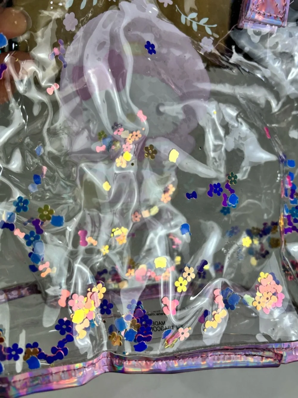 Hello Kitty Iridescent Pink Clear Tote